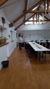 Preparing the hall for an event