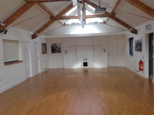 The main hall looking towards the stage end